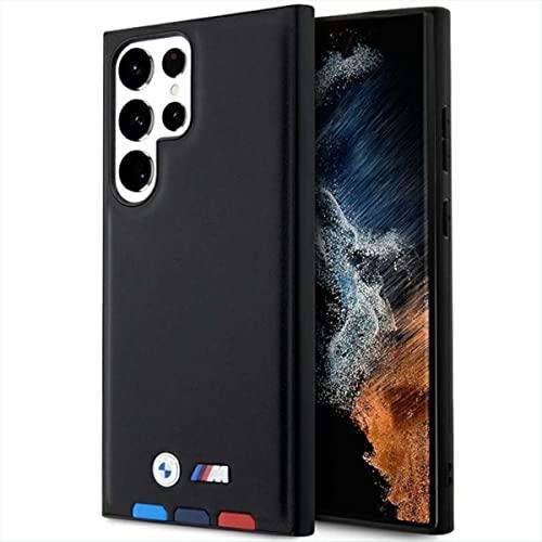 Image du produit BMW BMHCS23L22PTDK S23 Ultra S918 czarny/black Tampon en cuir tricolore (Samsung Galaxy S23 Ultra)