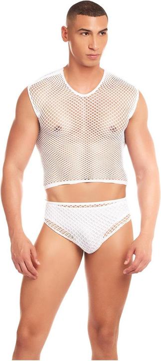 René Rofé Rainbow Party Weisses Dessous-Set, S/M (S, M)