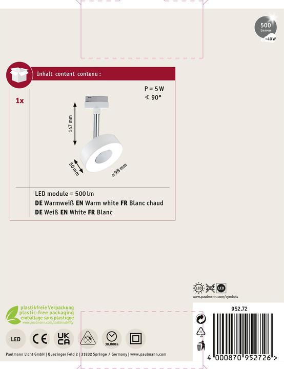 Produktbild Paulmann URail Spot Circle (308 lm)