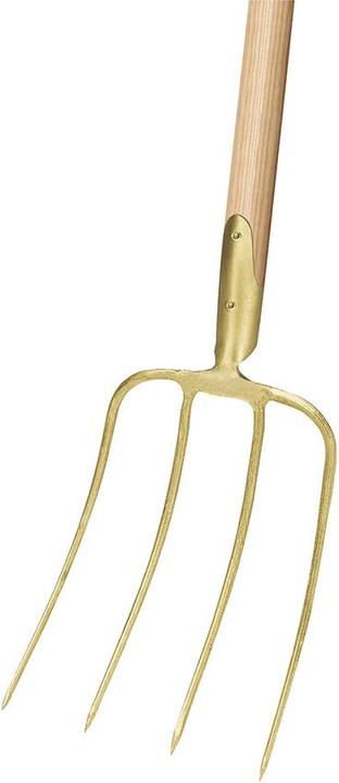 Actual product image Idealspaten Manure fork 4 tines north position with handle 1300 mm