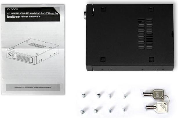 Produktbild Icy Dock MB991SK-B SATA Wechselrahmen fuer den Einbau in einen 8,89cm 3,5Zoll Schacht Eagle-Hook Verschlus...
