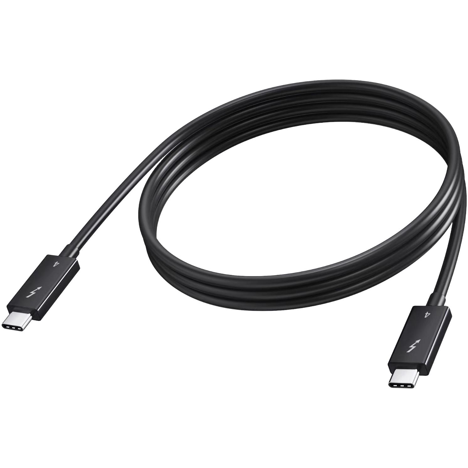Vision 2m Black USBC Thunderbolt 4 Cable (2 m, USB 3.2 Gen 1), Cavo USB