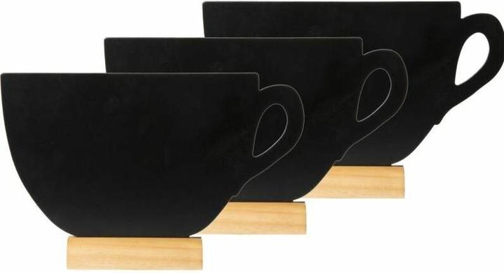 Securit Tischkreidetafel Silh. 3x MiniTasse (Wandtafel, 9 x 13.5 x 2 cm)