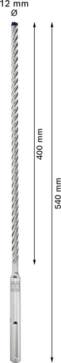 Produktbild Bosch Professional Zubehör EXPERT SDS max-8X Hammerbohrer, 12 x 400 x 540 mm (12 Millimeter)