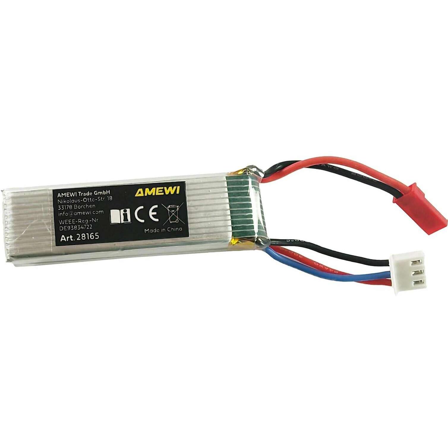 Amewi LiPo Akku 2S 7,4V 600mAh 30C JST-BEC (7.40 V, 600 mAh)