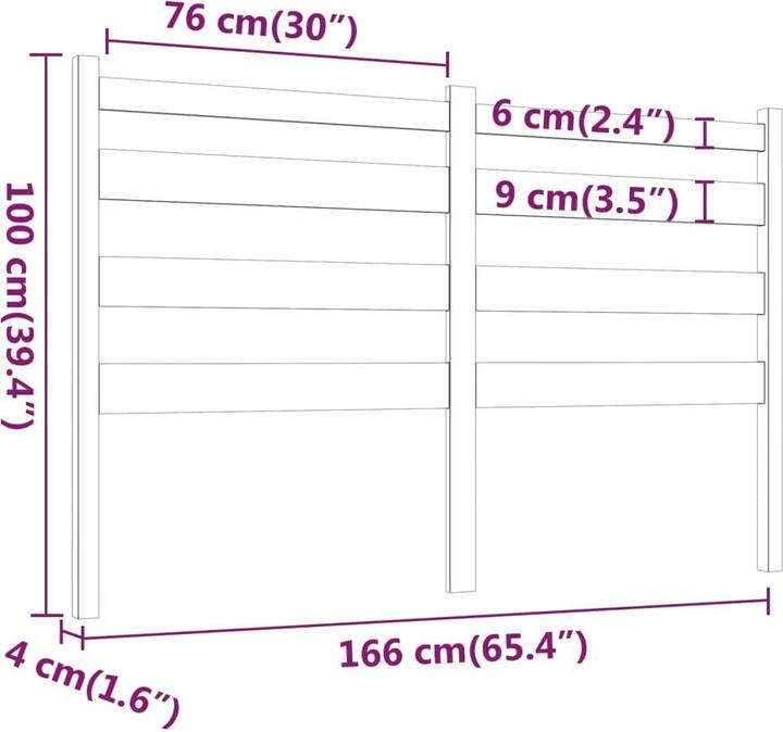 Image du produit vidaXL Bonar (166 x 4 x 100 cm)