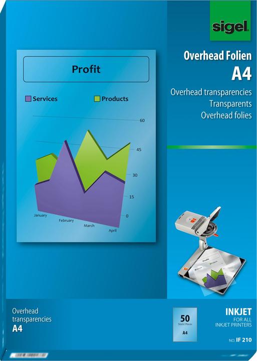 Produktbild Sigel Inkjet Overhead-Folien (100 g/m², 1 x)