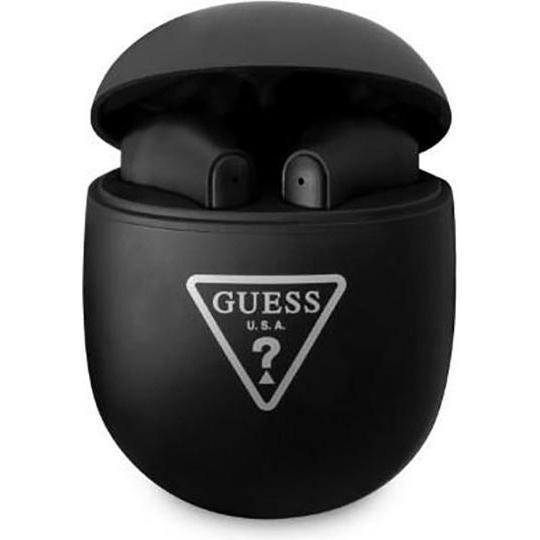 Guess słuchawki Bluetooth GUTWST82TRK TWS + stacja dokująca czarny/nero Triangle Logo (3 h, Senza fili), Cuffie, Nero