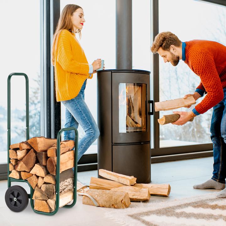 Image du produit Relaxdays Chariot à bois pour cheminée