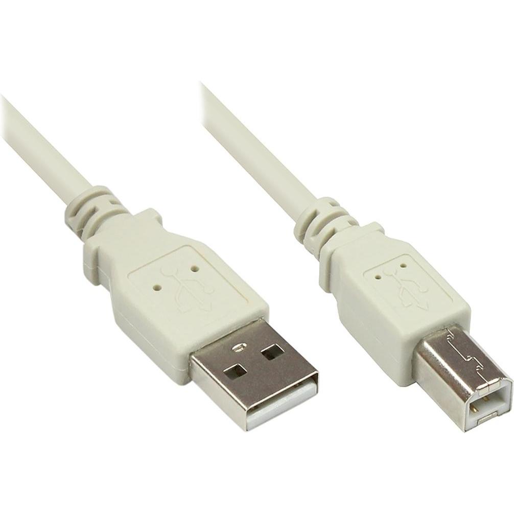 Exsys USB-Kabel USB (M) bis USB Typ B (M) (3 m, USB 2.0), USB Kabel