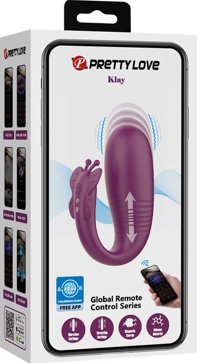 Actual product image Pretty Love Klay - Thrusting Egg Vibrator (App gesteuert) - Lila