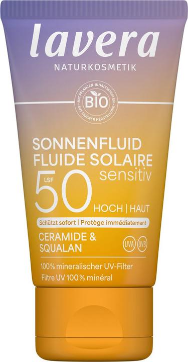 Actual product image Lavera Sonnenfluid sensitiv LSF50 Tube 40 ml (Suntan cream, SPF 50, 40 ml, 329.76 g)