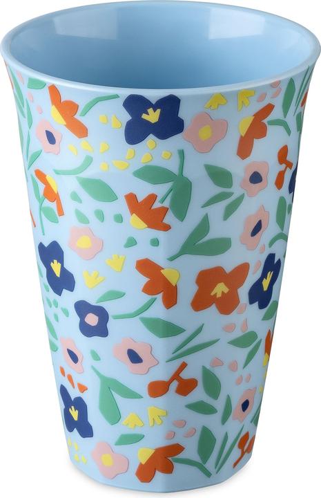 Koziol Trinkbecher Nora L Blooms 450 ml, 1 Stück, Sweet Blue (0.45 l, 1 x)