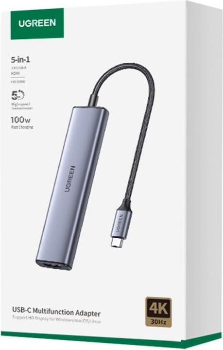 Actual product image Ugreen Adapteris Hub CM478 (USB-C, 5 Ports)