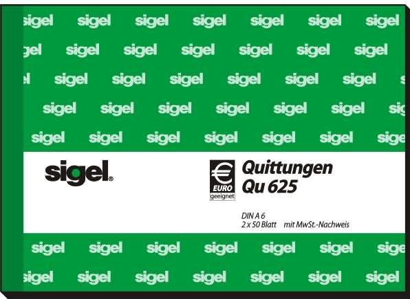 Actual product image Sigel Receipt pad DIN A6 landscape not carbonless 2 carbon copies 2x50 sheets. (50 x)