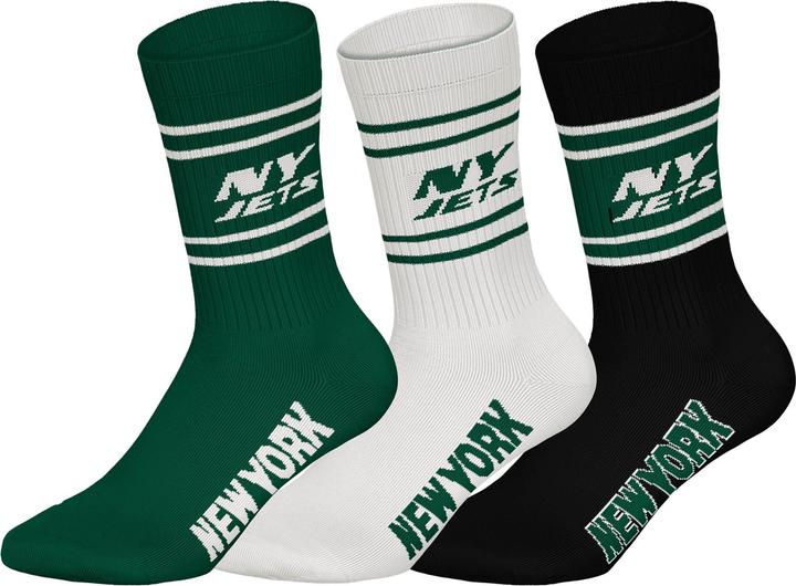 Barefoot New York Jets 3pk Crew Socks 39-42