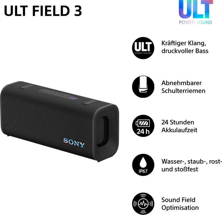 Actual product image Sony ULT Field 3 (24 h, Rechargeable battery operated)