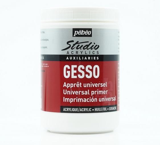 Image du produit Pebeo Studio Acrylics Gesso (Blanc, 1000 ml)