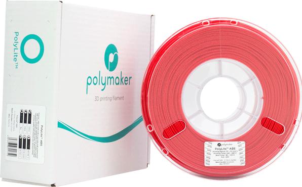 Produktbild Polymaker PolyLite ABS - Red - 1.75mm (ABS, 1.75 mm, 1000 g)