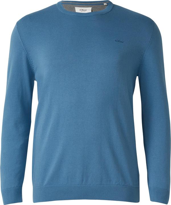 Produktbild s.Oliver Strickpullover Strickpullover mit Logo-Stickerei (3XL)