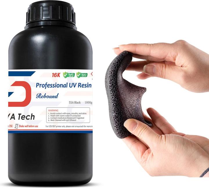 Siraya Tech -Rebound 55A Black - 1KG Resin (Black, 1000 g)