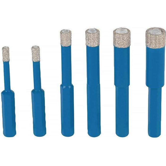 Tyrolit, Bohrereinsatz, Fliesenbohrset DDT HEX 6-teilig Ø 5, 6, 8, 10, 12, 14 mm Schaft HEX (1.4 cm)