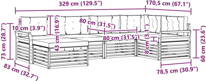 Produktbild vidaXL Outdoor-Sofa