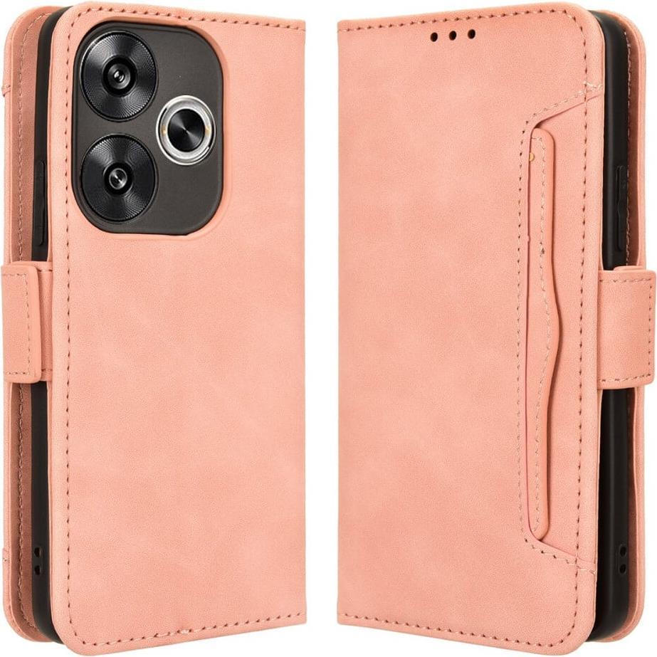 Cover-Discount Xiaomi Poco F6 - Etui viele Kartenfächer (Xiaomi Poco F6), Smartphone Hülle, Rosa