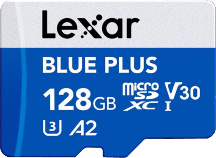 Image du produit Lexar Blue Plus MicroSD Card 128GB (128 Go, microSDXC, UHS-I)