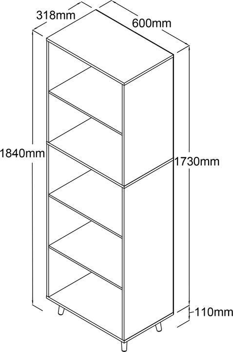 Produktbild VCM Holz Kleiderschrank Schuhregal Landos (60 x 39 x 184 cm)
