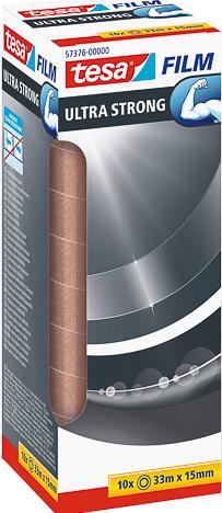 Produktbild tesa tesafilm 10x ULTRA STRONG Premium-PVC-Klebefilm (15 mm)