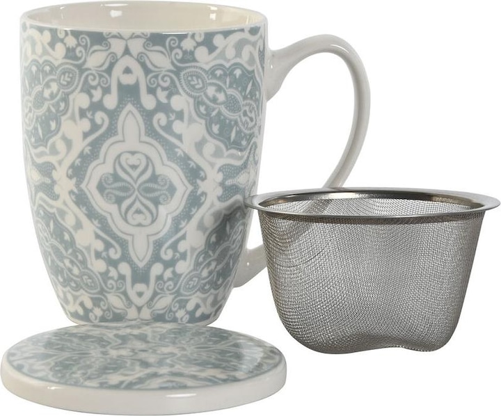 Actual product image Esprit Filtertasse für Teeaufgüsse Home Blau Beige Edelstahl Porzellan 380 ml (2 Stück) (380 ml, 2 x)