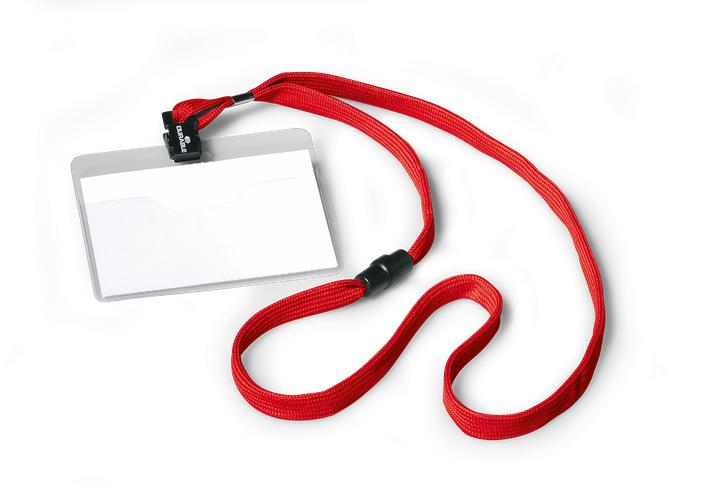 Actual product image Durable Name tag with textile strap