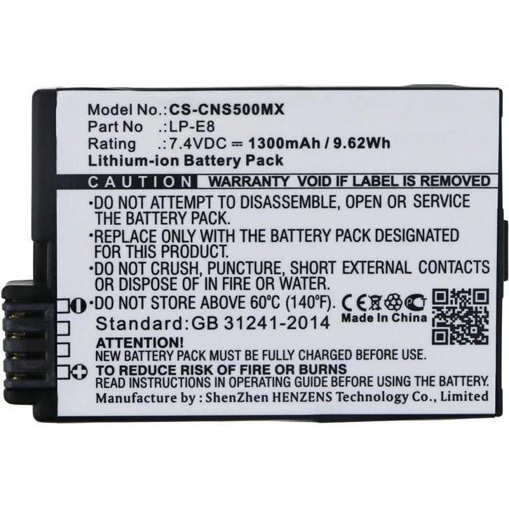 CoreParts Battery for Camera, Kamera Stromversorgung, Schwarz