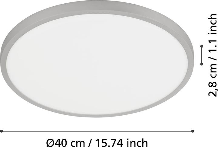 Image du produit EGLO FUEVA 1 luminaire apparent argent blanc (2500 lm)