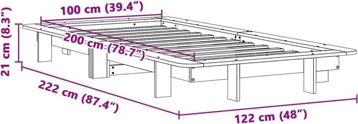 Image du produit vidaXL Bettgestell (100 x 200 cm)