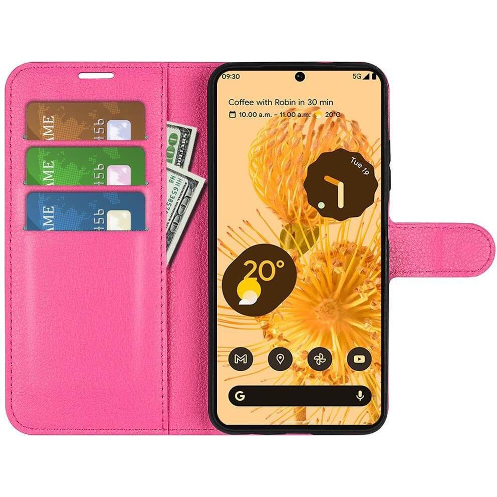 Thumbnail - Cover-Discount Google Pixel 7 Pro - Leder Etui Hülle pink (Google Pixel 7 Pro), Smartphone Hülle, Pink