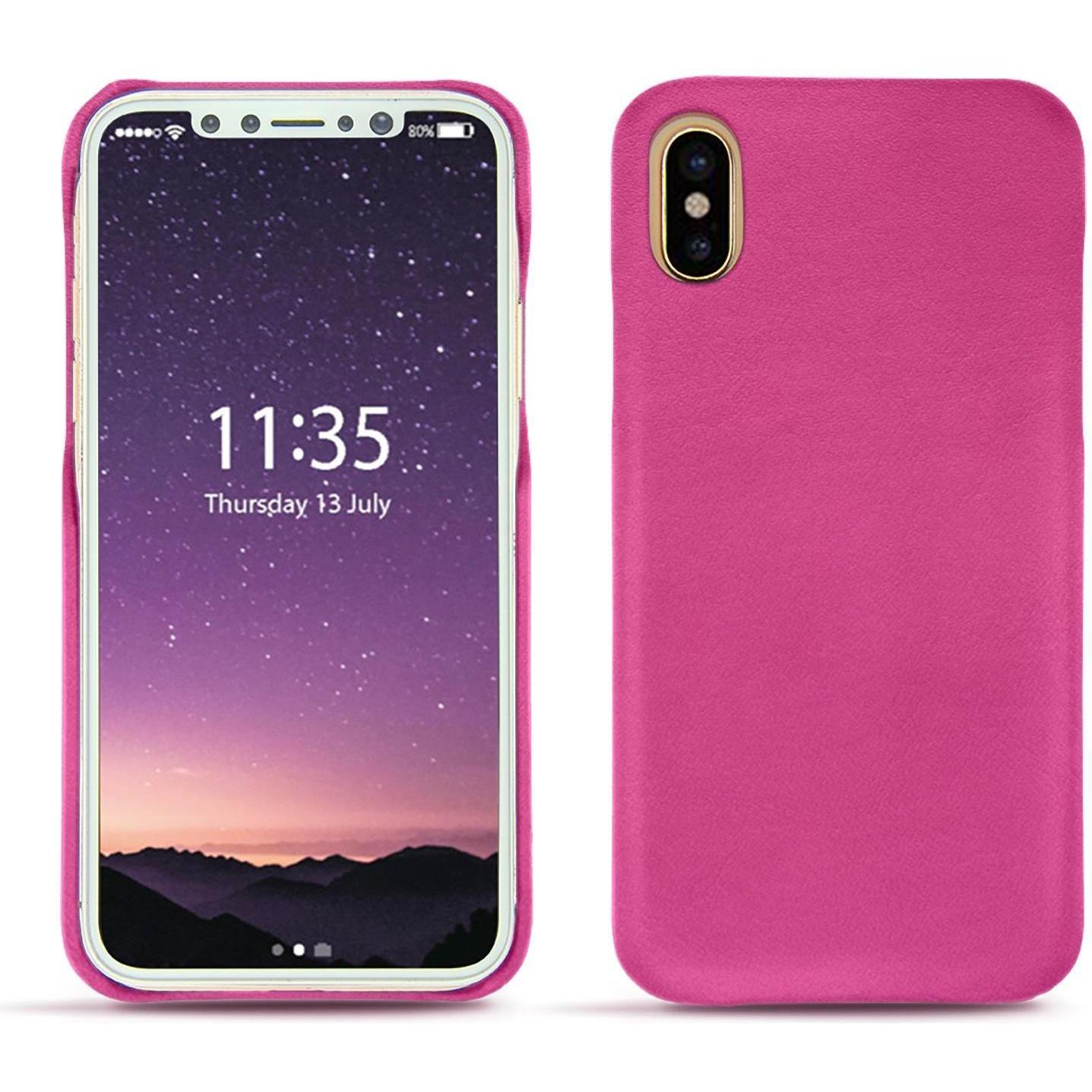 Noreve Lederschutzhülle (Apple iPhone XS), Smartphone Hülle, Rosa