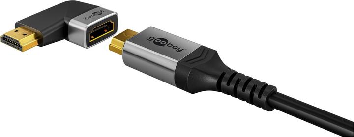 Actual product image Goobay HDMI angle adapter 270° horizontal, 8K @ 60 Hz, gold-plated