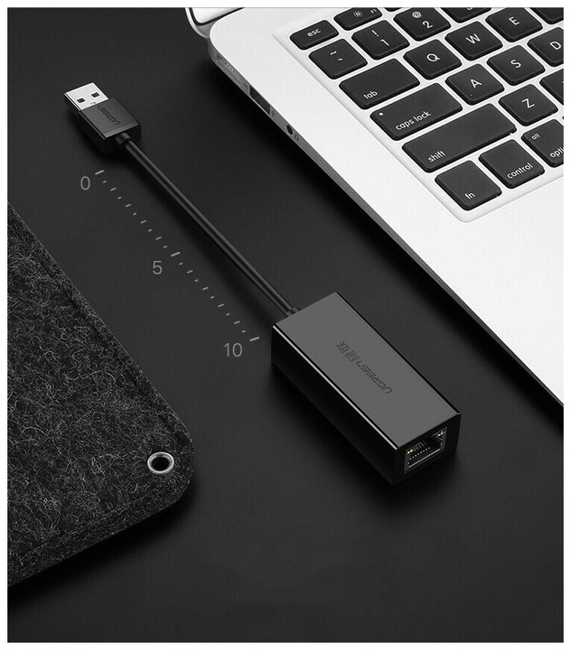 Actual product image Ugreen USB-A 2.0 to 100Mbps Ethernet Adapter (USB 2.0, RJ45 (1x))