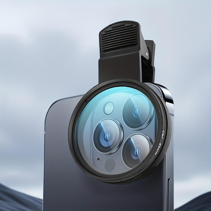 Immagine prodotto PhoneLook Professioneller Polarisationsfilter für Smartphone (iPhone, Samsung) mit drehbarem Clip, HD-Farbenwi