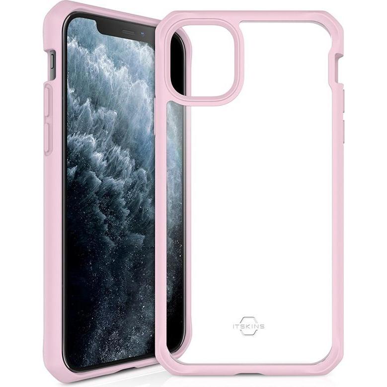 Itskins Hybrid Solid (Apple iPhone 11 Pro Max), Smartphone Hülle, Pink, Transparent