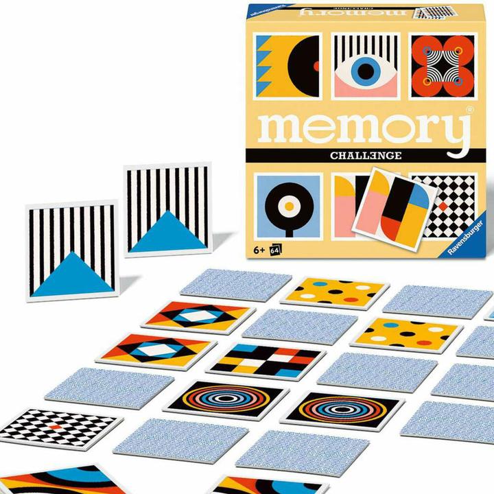 Actual product image Ravensburger Challenge memory® Crazy patterns - 22462 - The world-famous memory game with 32 pairs of cards, d (German)