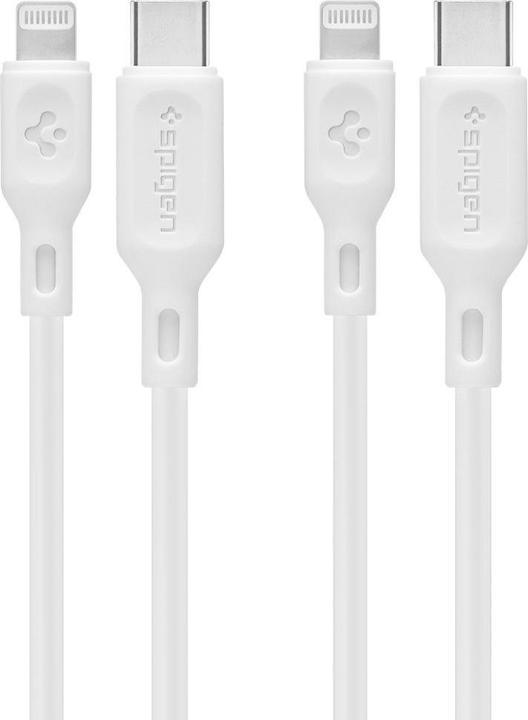 Actual product image Spigen Kabel DuraSync MFi USB-C / Lightning 2-Pack 100 cm - biaÅy (1 m, USB 3.2 Gen 1)