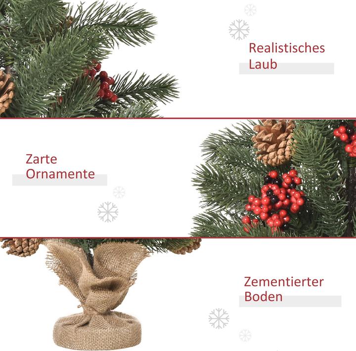 Actual product image Homcom Artificial Christmas tree for the table with base packed in burlap (50 cm)
