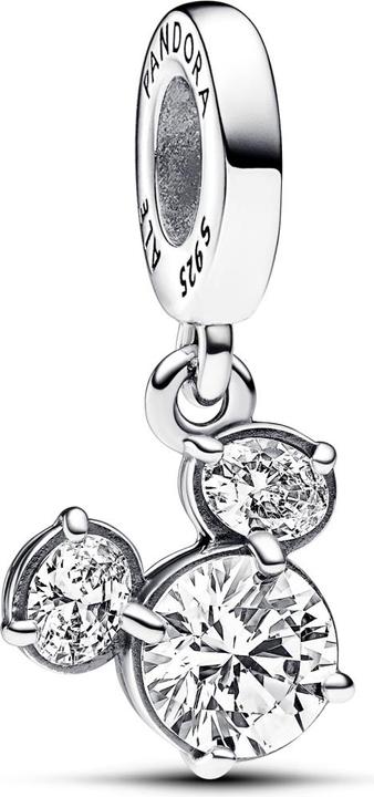 Actual product image Pandora Disney Mickey Mouse Sparkling Head Silhouette Charm (Sterling silver 925)