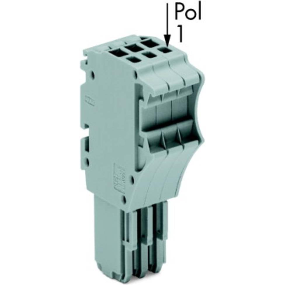 Wago Connettore multipoint femmina a 1 filo, Accessori di elettronica + Alloggiamento, Grigio