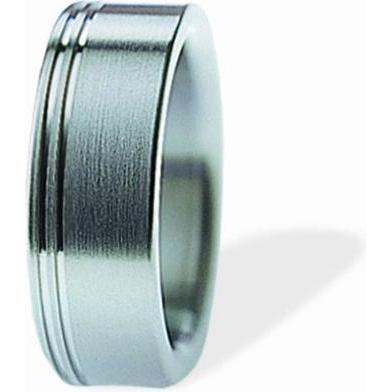 Xen, Ring, Bandring mit Rillen mattiert 7 mm, (51)