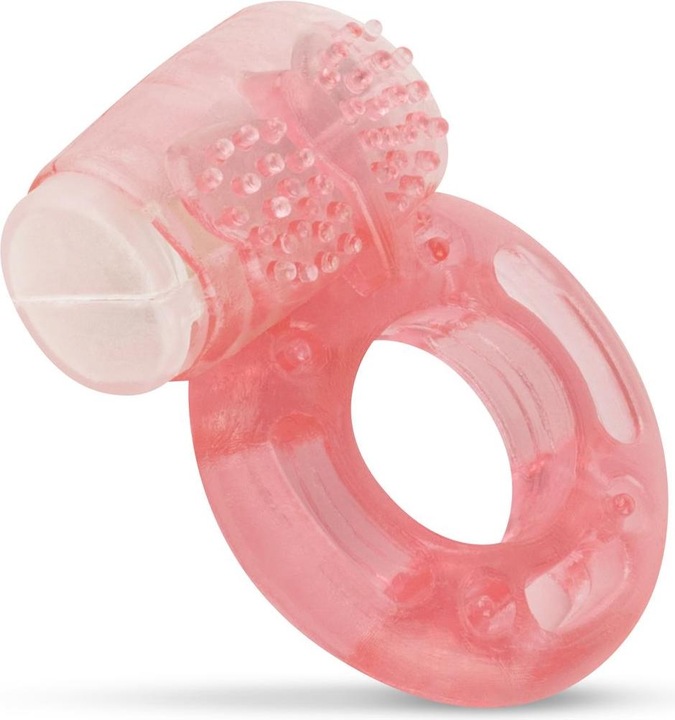 Produktbild Easytoys Vibrierender Penisring mit NietenKlitorisStimulator Pink