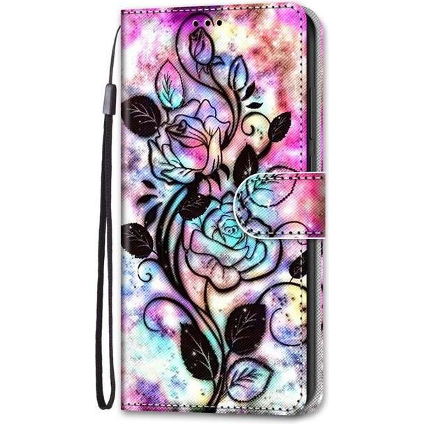 Thumbnail - MU Style Leder Bookcover Image Series (Apple iPhone 13 Pro), Smartphone Hülle, Mehrfarbig
